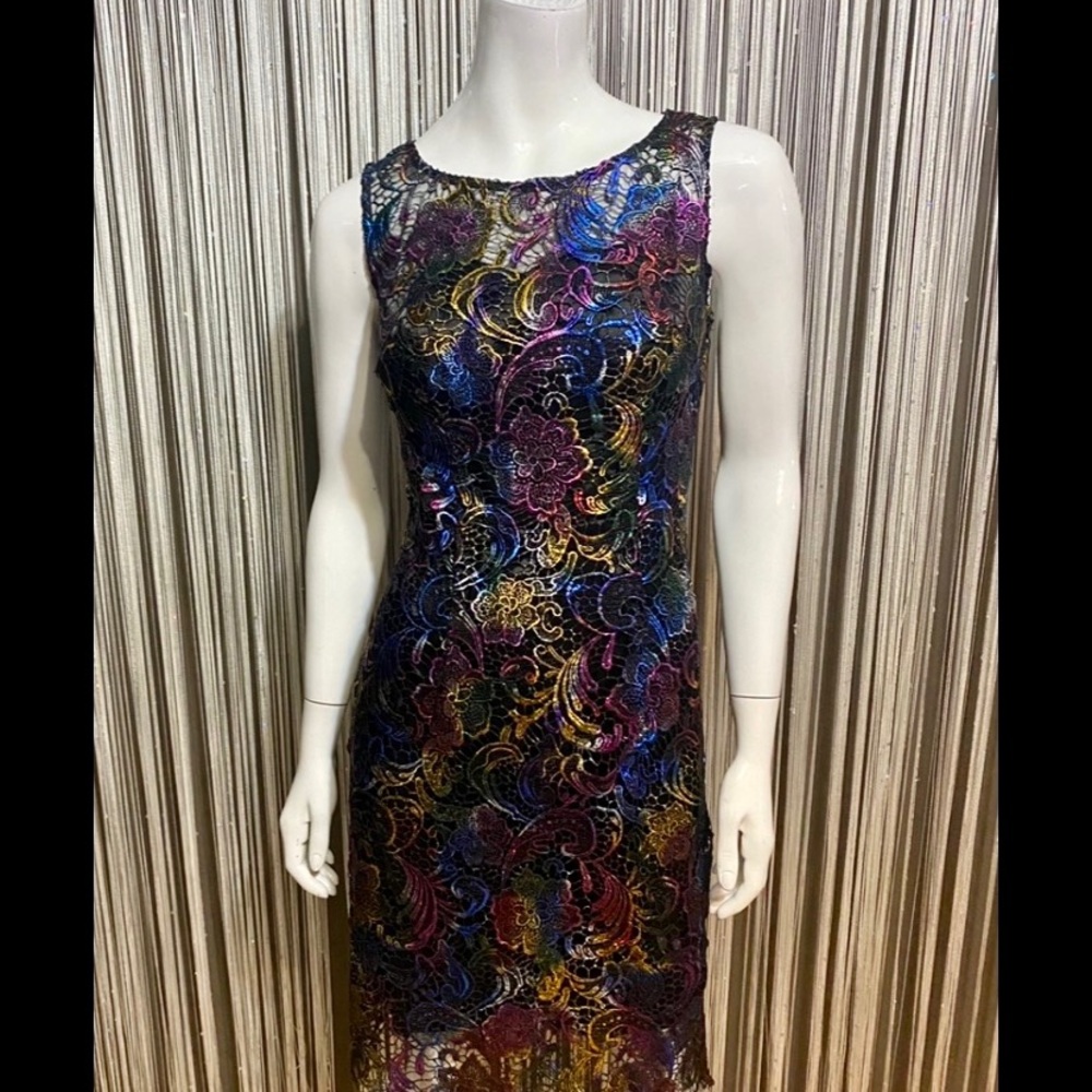 Multicolor Lace Dress - Picture 2 of 12